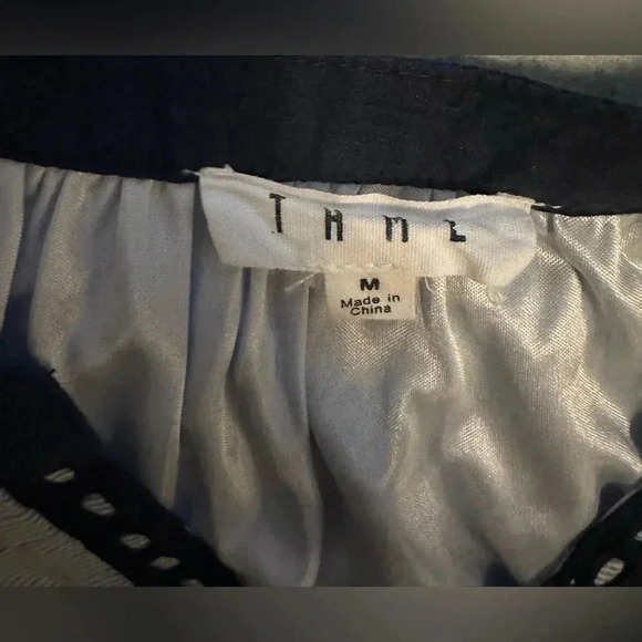 THML navy blue striped sleeveless dress size M - Picture 4 of 7